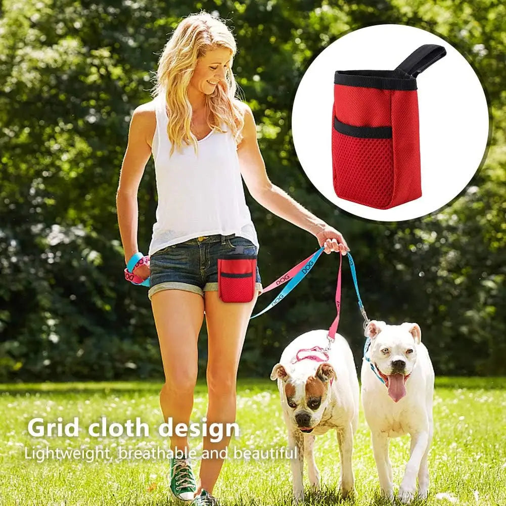 Mini Dog Treat Pouch Pet Portable Puppy Bait Waist Bag Food Snack Storage Container Pocket for outdoor Walking Training Reward